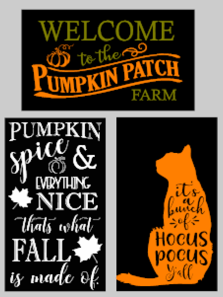 Fall Halloween Plank Sign Project