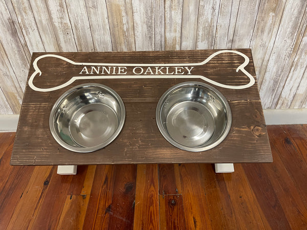 Dog Bowl Stand (Bowls Included)
