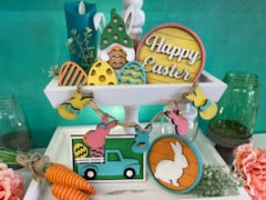 Happy Easter Bunny Tiered Tray
